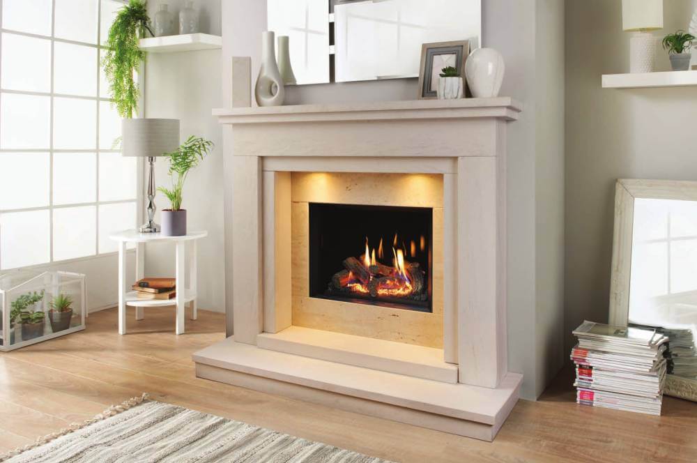 Videla - Limestone with 4 Piece Travertine Slip Set